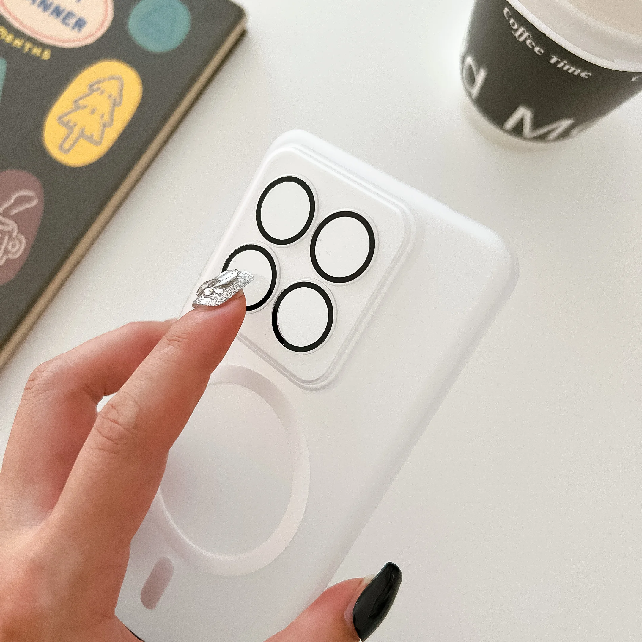 For Xiaomi 14 Case Frosted Semi Transparent Magnetic Suction Wireless Charging For Xiaomi 14 Pro Ultrathin Hard Back cover