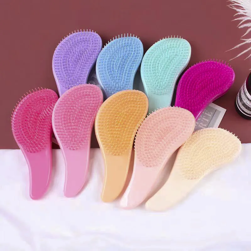 10PCS Hair straightening comb anti knot massage comb for girls Portable hair straightening comb Plastic comb