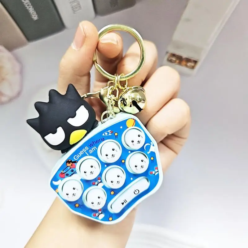 Sanrio Puzzle Squirrel Game Machine Keychain Kuromi Cute Fun Mini Handheld Cartoon Pendant Exquisite Portable Intelligence Toys