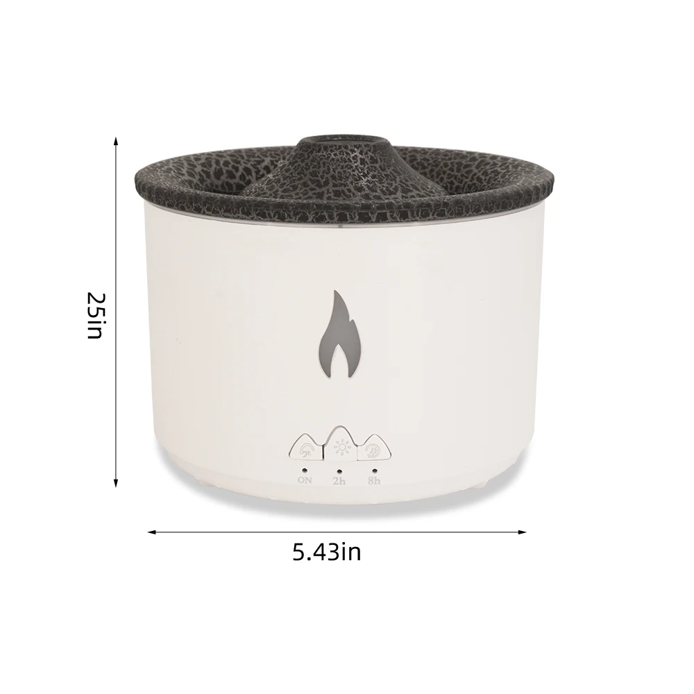 Volcano Aromatherapy Diffuser Humidifier -  Remote-Controlled Mist, 6 Soothing Oils & Auto-Off - Gift for Yoga, Work Focus & Bet