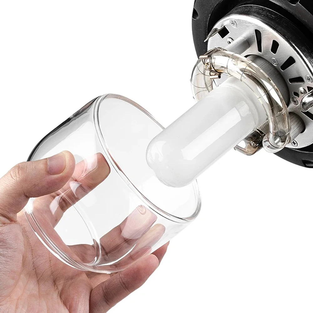 ل Godox غطاء زجاجي قبة حامي غطاء ل Godox QT QS GT GS سلسلة ستوديو فلاش ستروب