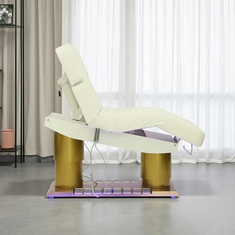 for High-end Stainless Steel Base All-electric Beauty Bed Surgical Micro-embroidery Tattoo Bed Adjustable Physiotherapy