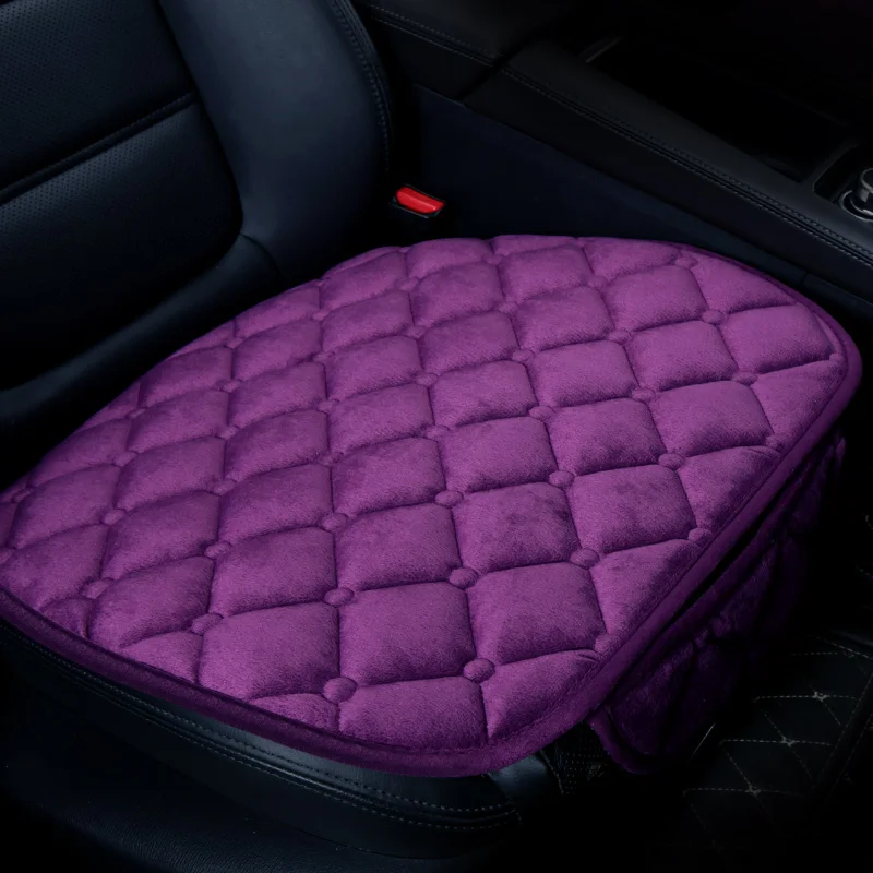 1 Pcs Warm Plush Car Seat Cover Cushion Anti-slip Universal Seat Breathable Pad for All Vehicles Car Front Seat