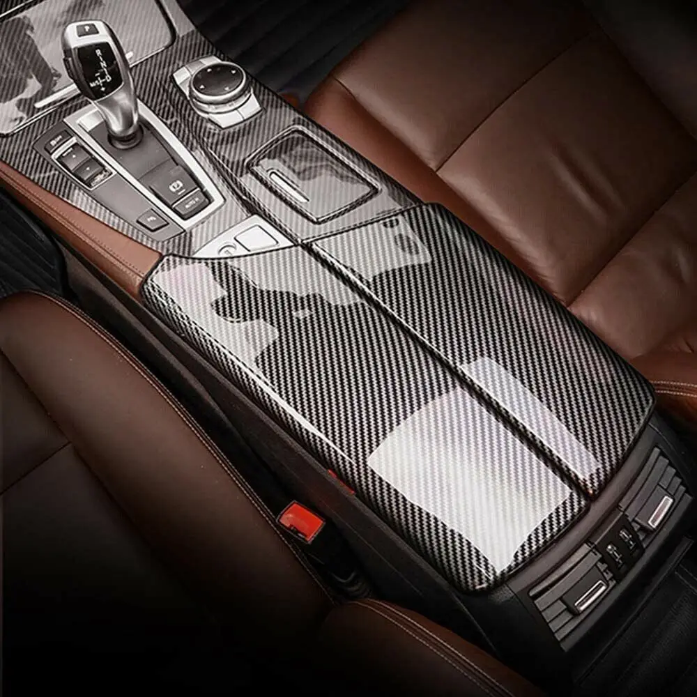 Carbon Fiber Center Console Armrests For BMW 5 Series F10 F11 2010-2017 Only For LHD