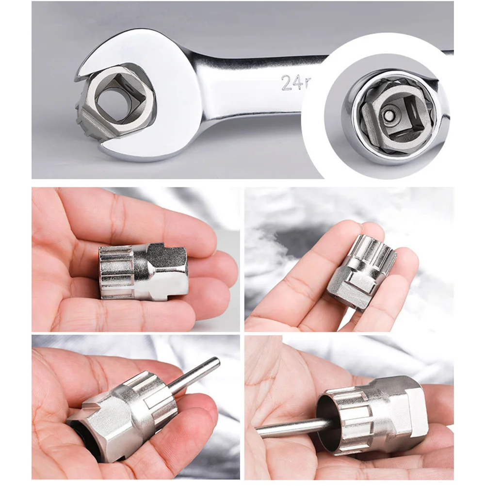 مفتاح ربط احترافي مطلي بالفضة 12 سن قبضة قوية لنوع دولاب الموازنة تعديل الدراجة إصلاح توفير الوقت ضروري