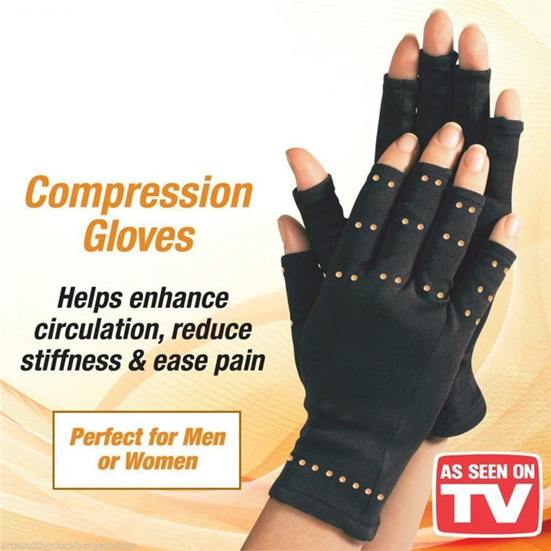 1pair Brand Copper Hands Arthritis Gloves Therapeutic Compression Gloves Men Woman Circulation Grip Artritis Gloves