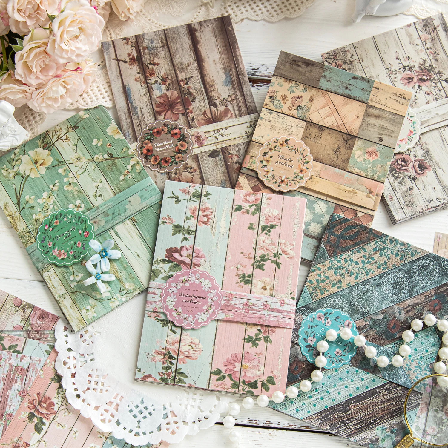 30 sheet Decor Scrapbook Vintage Materials Paper Combo Kit DIY Junk Journal Collage Photo Album Retro Background paper
