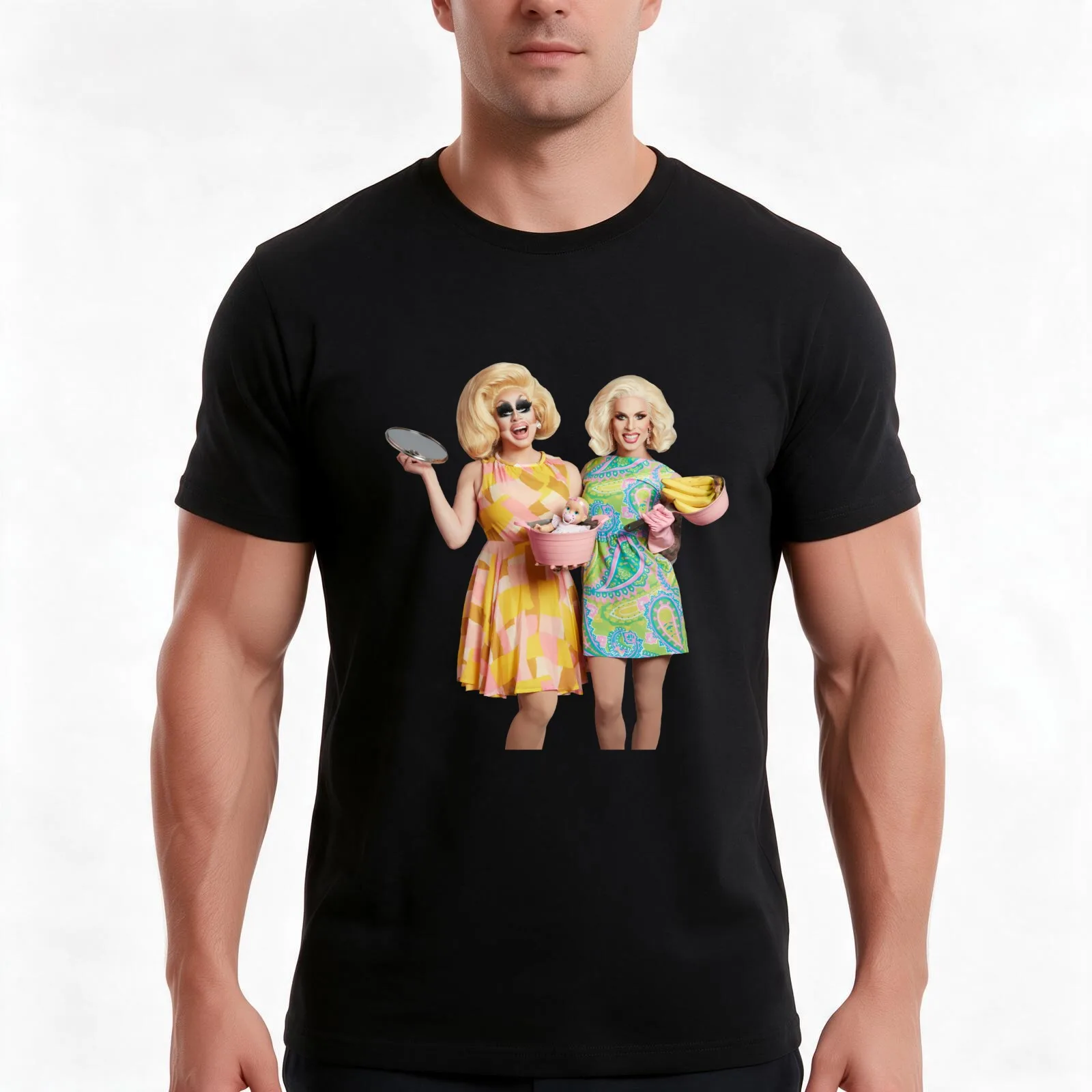 Trixie and Katya Book Photoshoot UNHhhh T-Shirt Summer Casual Cotton Tee Oversized Streetwear Tops Vintage Graphic Print