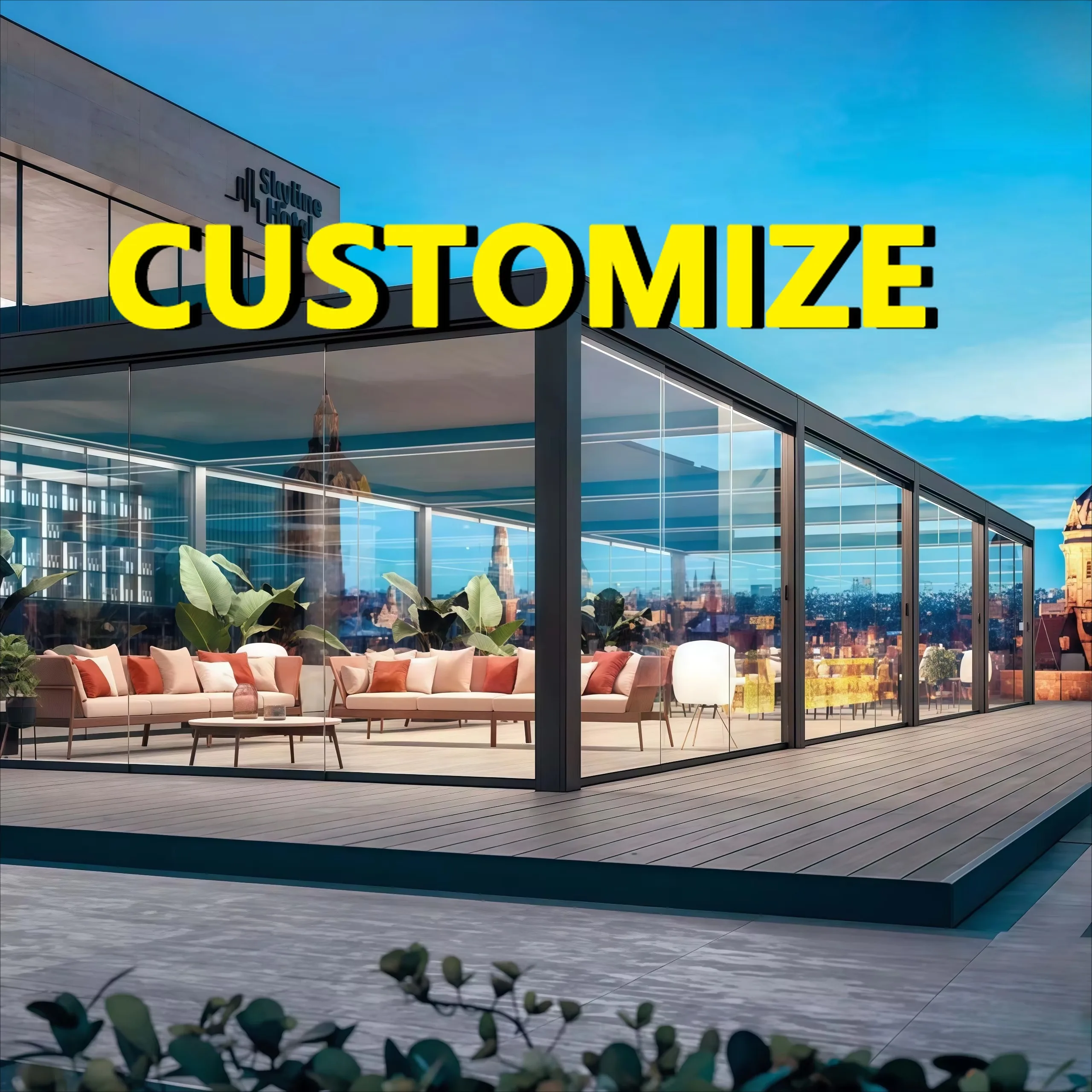 

Any Size Custom Aluminum Alloy Pergola Heavy Duty Durable Waterproof Sunproof Outdoor Patio Backyard Pool Garden Easy Install