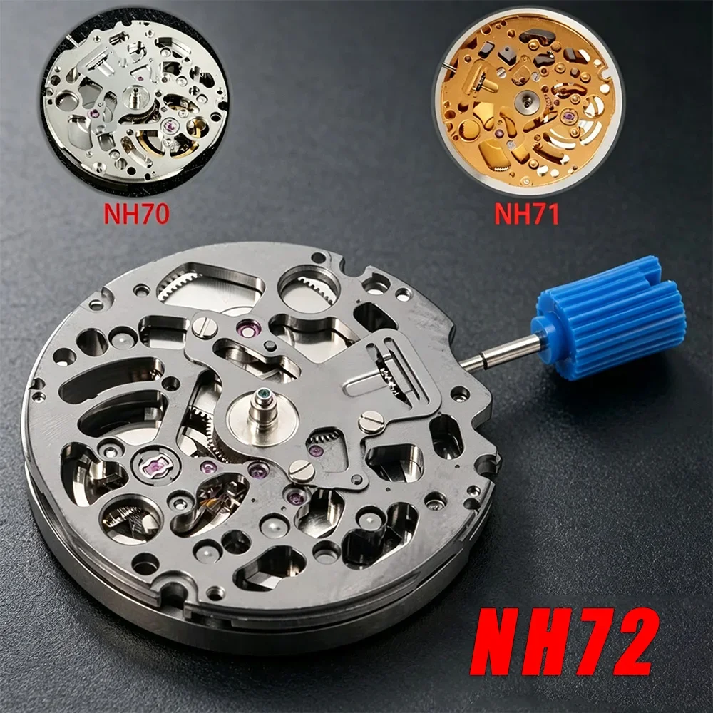 NH70 NH71 NH72A Skeleton Automatic Movement Watch Core High Accuracy Mod Compatible Complete DIY Watchmaker Replacement Parts