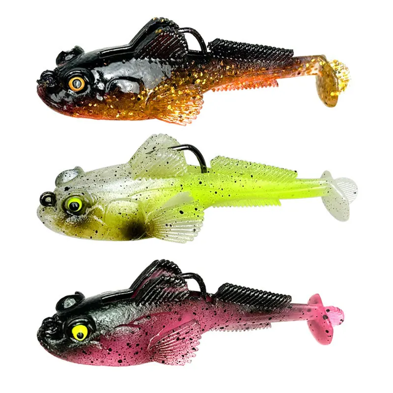1 stücke Grundel Köder Jig Wurm Wobbler 10g13g18g Silikon Gobius Weichen Köder Dark Sleeper Angeln Locken für Hecht Bass shad Swimbait Pesca