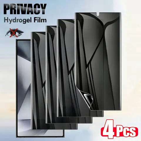 삼성 갤럭시 S25 S24 S23 S21 S22 울트라 화면 보호기에 대 한 4Pcs 안티 스파이 소프트 하이드로 겔 필름 삼성 참고 20 10 9 8 S10 S9