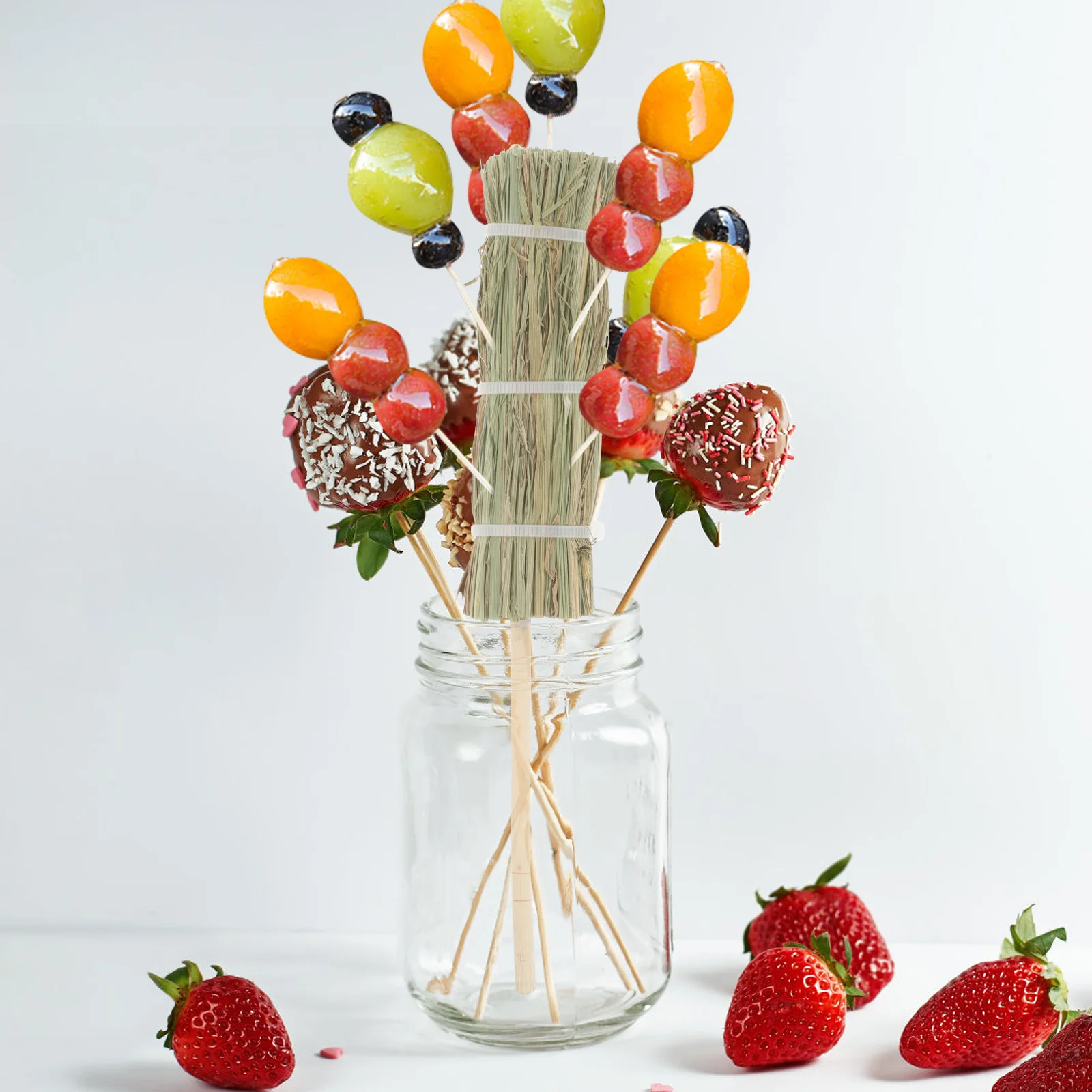 Rack de exibição de açúcar compacto com acabamento natural para pirulitos bolo pops espeto titular mesa prateleira de exibição de alimentos loja