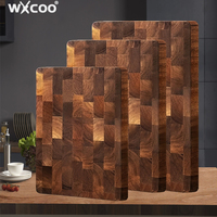 WXCOO Thicken Kitchen Cutting Board Acacia Wood Splicing Checkerboard Solid Wood Cutting Chopping Board Kitchen Accessories