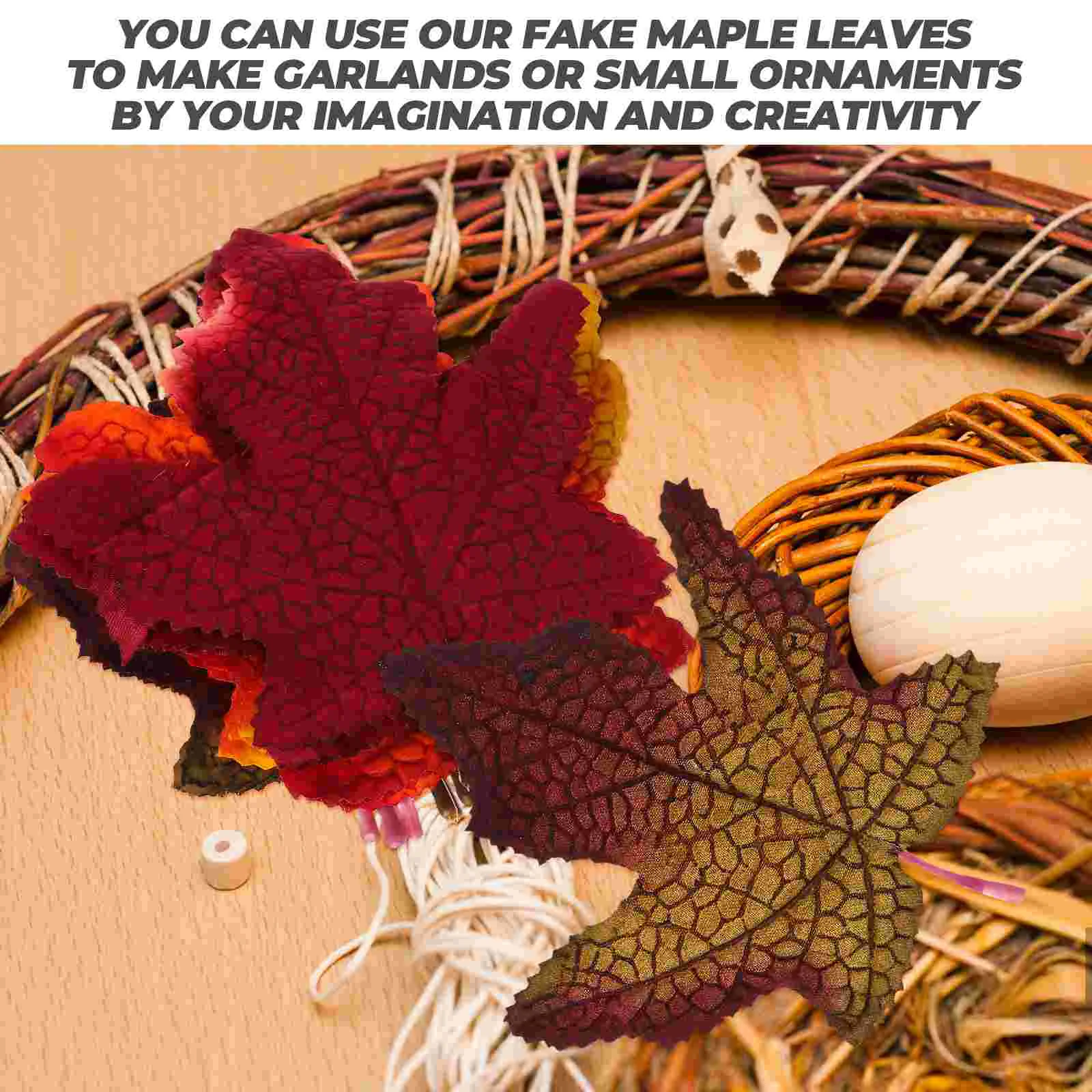 32 Pcs Fall Garland Leaves House Decorations for Home Simulated Maple Leaf Garden