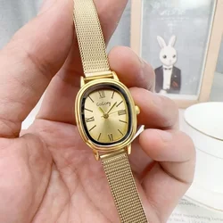 Luxury Gift Oval Dial Women Watch Stainless Steel Adjustable Strap Quartz Wristwatches Relojes Para Mujer Wholesale Dropshipping