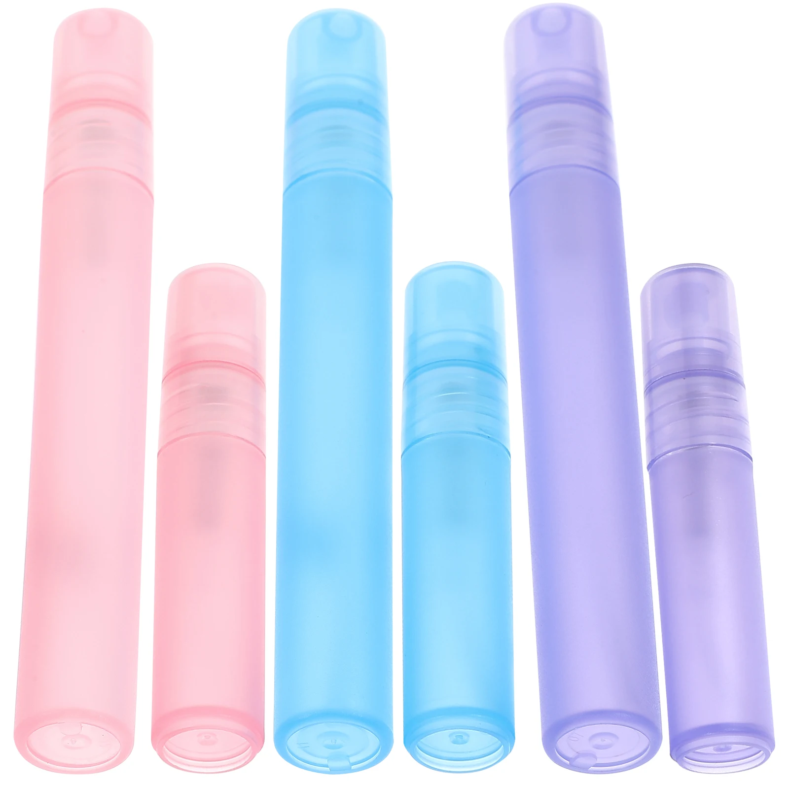 

6pcs Mini Spray Bottles Travel Size Refillable Plastic Blue Water Spray Bottle For Hair Purple Pink Disinfectant Toner Hair