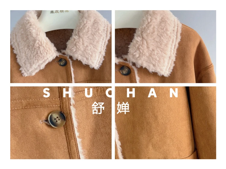 100% laine manteau femmes nouveau chaud Double face porter haut de gamme daim agneau fourrure veste 2025 nouvel hiver