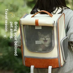 Transportín mochila transpirable para gatos Ragdoll y perros