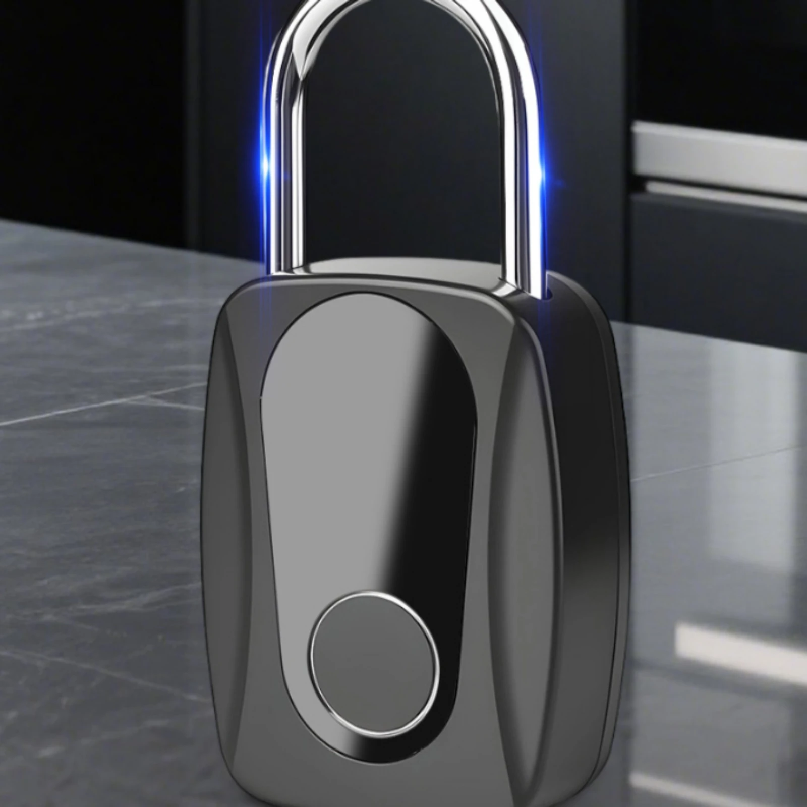 Smart Biometric Padlock Type-C Charging Biometric Padlock Security Hardware Compact USB Rechargeable