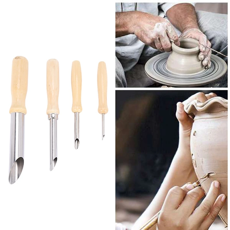 61PCS Ceramic Clay Tools Set Polymer Clay Tools Pottery Tools Set Wooden Pottery Sculpting Clay Cleaning Tool Set