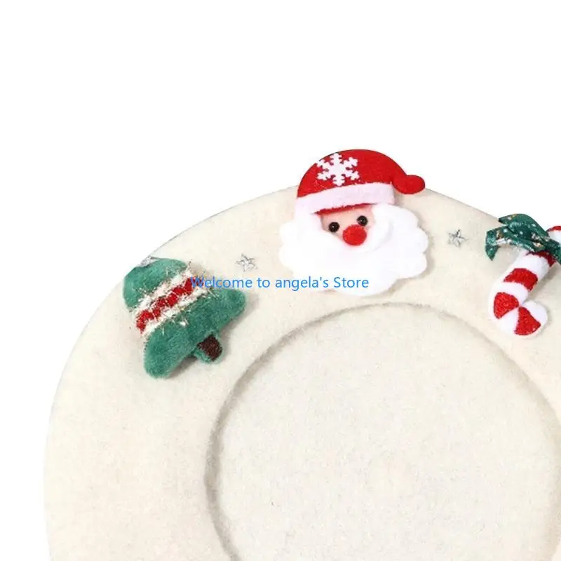 X4YC – bérets à thème noël pour adultes, chapeau coupe-vent d'extérieur, chapeau peintre, photographie pour femmes, pour