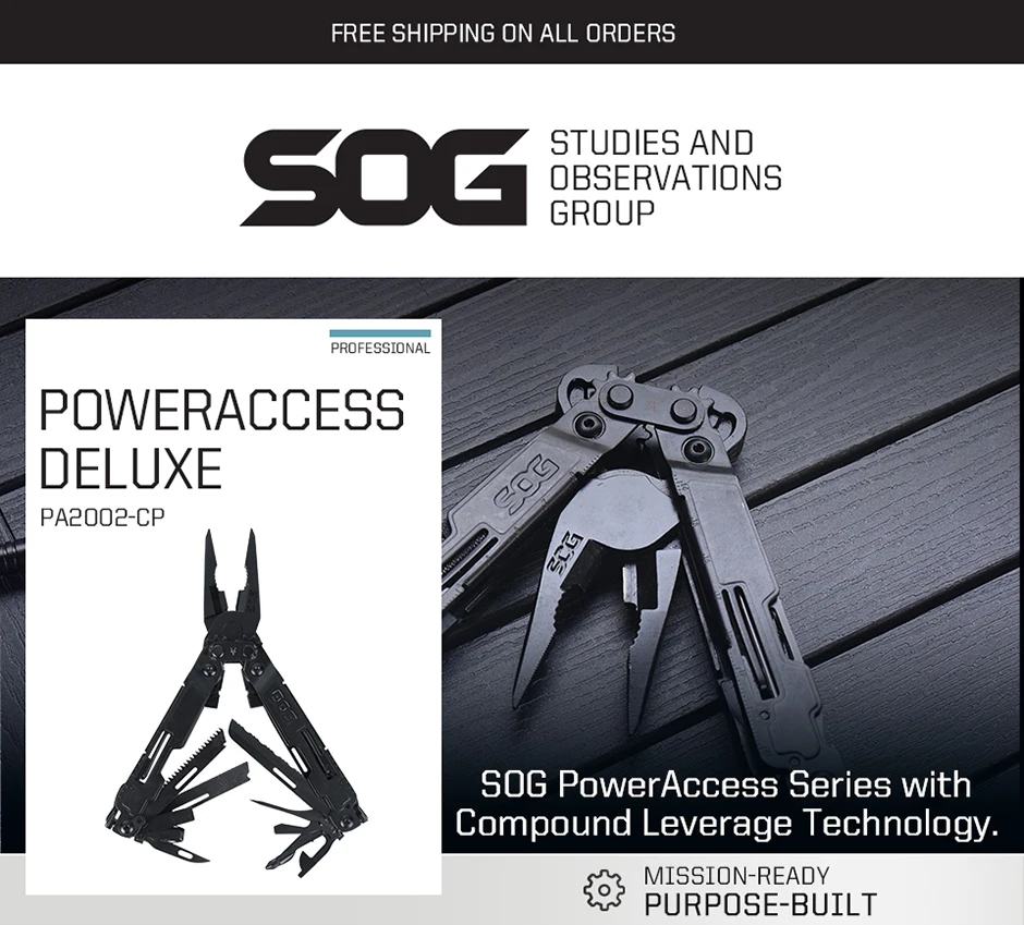 SOG 21-in-1 Professionelles Multitool mit Säge, Schraubendreher-Sets, Klappmesser, EDC Multifunktionszange, Handwerkzeuge, Taktische Ausrüstung – Detail 1