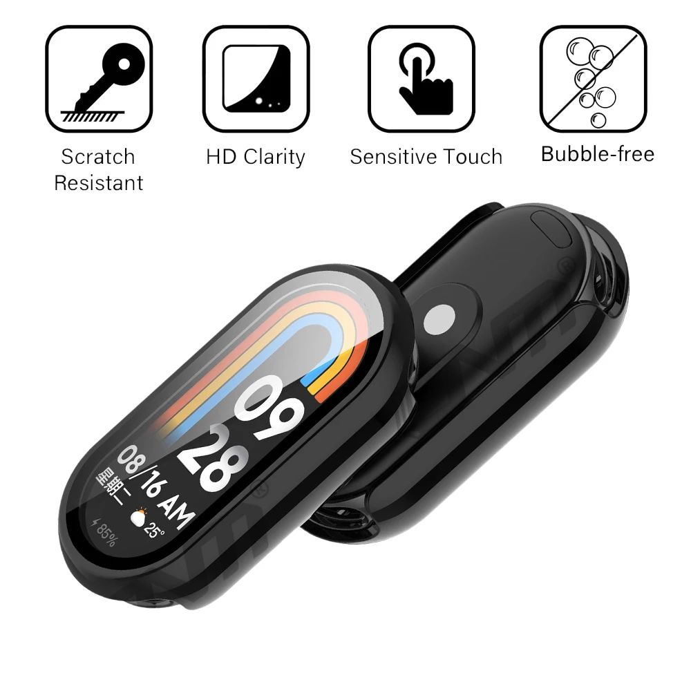 Xiaomi Mi Band 10 용 유리 + 케이스 강화 유리 화면 보호기 및 Mi Ban... - 3