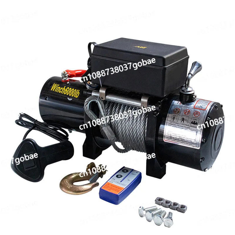 Small Electric Winch 12V Off-road Vehicle Self-rescue Winch 24v Electric Convenient Hoist Vehicle-mounted Winches Small Crane