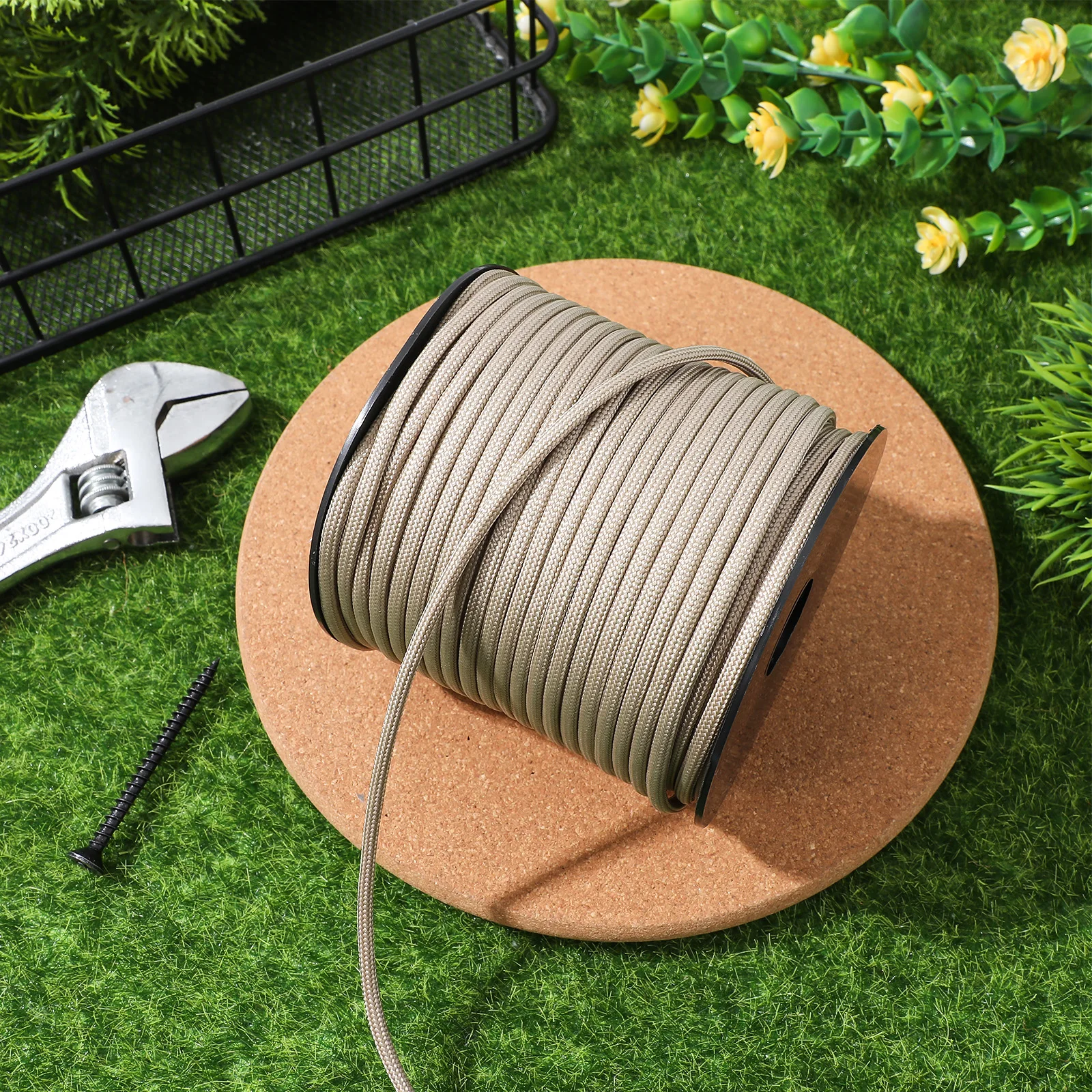 

50M 9 Strand Nylon Tent Heavy Duty Outdoor Emergency Parachute Cord Camping Hiking Survival Strong Lightweight Flexible Utility