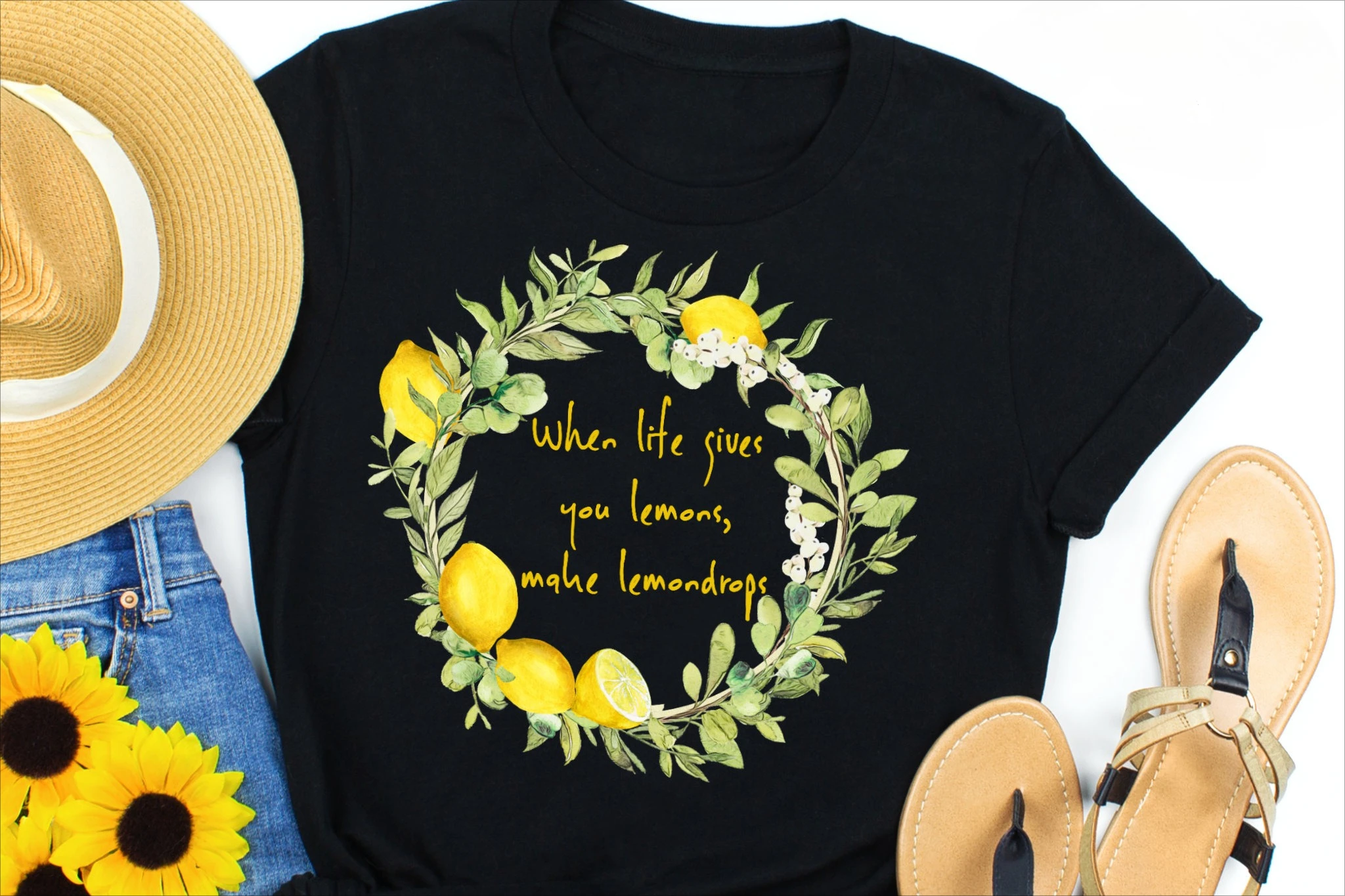 

Summer Cool Lemon Graphic Printing Summer Luxury Brand Cotton Men's and Women's T-Shirts Short Sleeves Trendy Fashion
