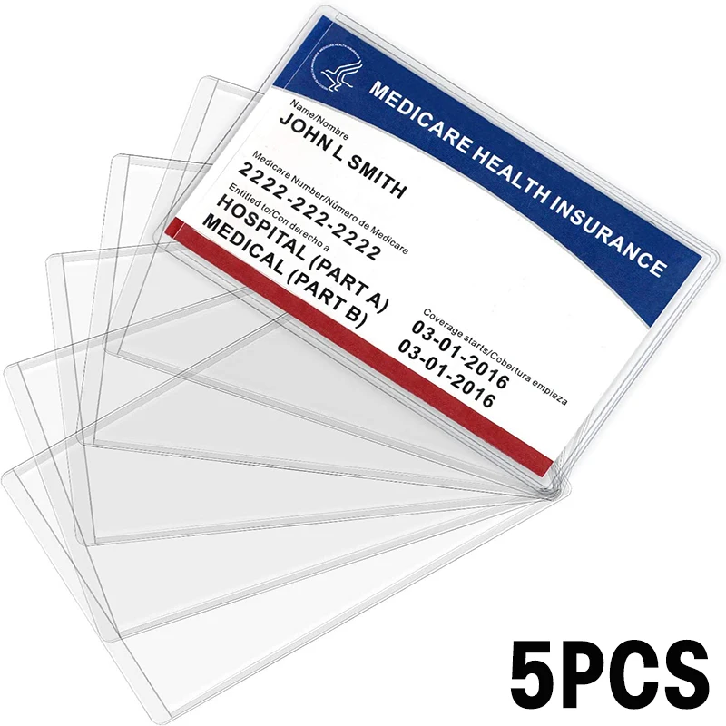 5/1pcs Waterproof Transparent Card Holder Plastic Card id Holders Case To Protect Credit Cards Card Protector Cardholder