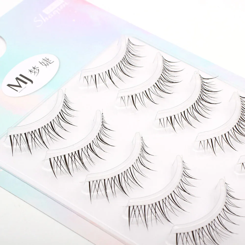 Short Eyelashes A/M Shape Spikes Cluster Eyelash Transparent Stem Eyelashes Eyelash Extensions Natural Korean False Eyelashes