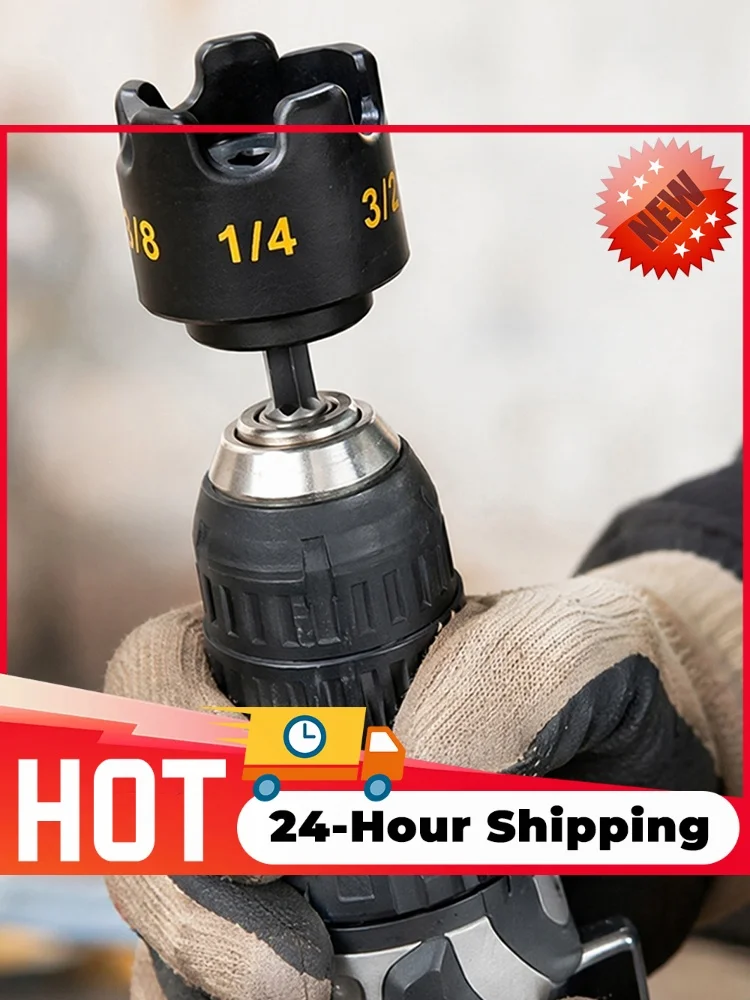 Aluminum Alloy Threaded Rod Nut Runner Tools Nuts Remover Bolt Extractor Tool Nut-Zipper Drills Attachment for Impact Drills
