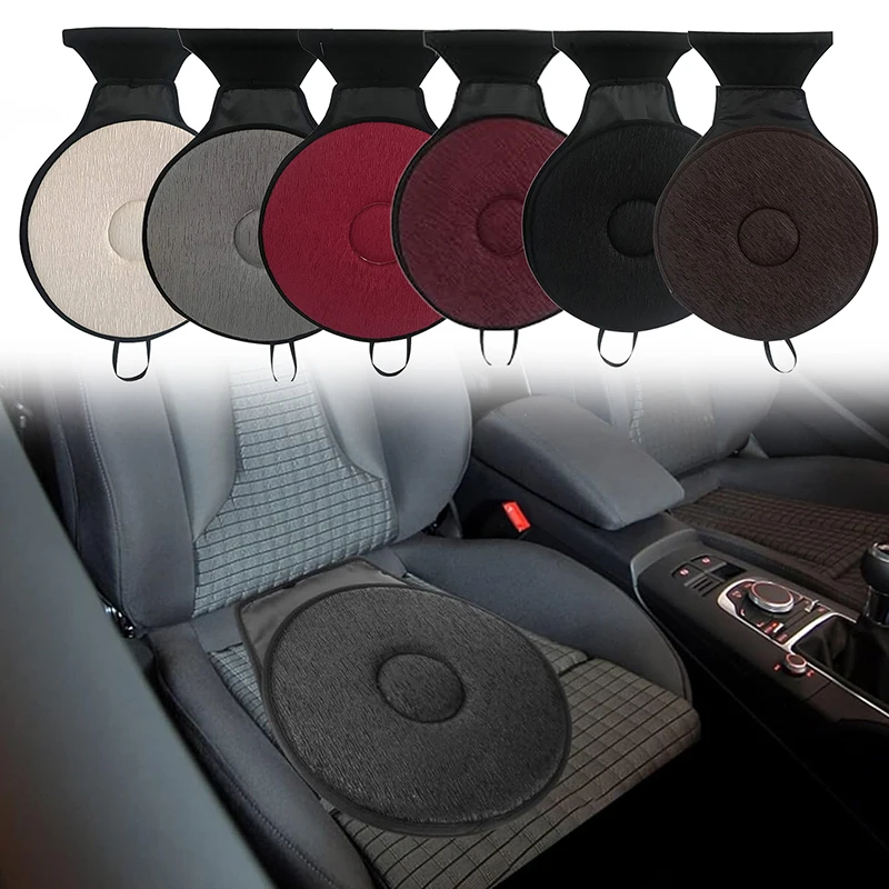 Swivel Cushion 360 Degree Rotating Car Chair Seat Cushion Mobility Aid Chair Seat Revolving Cushion Memory Foam Mat Portable