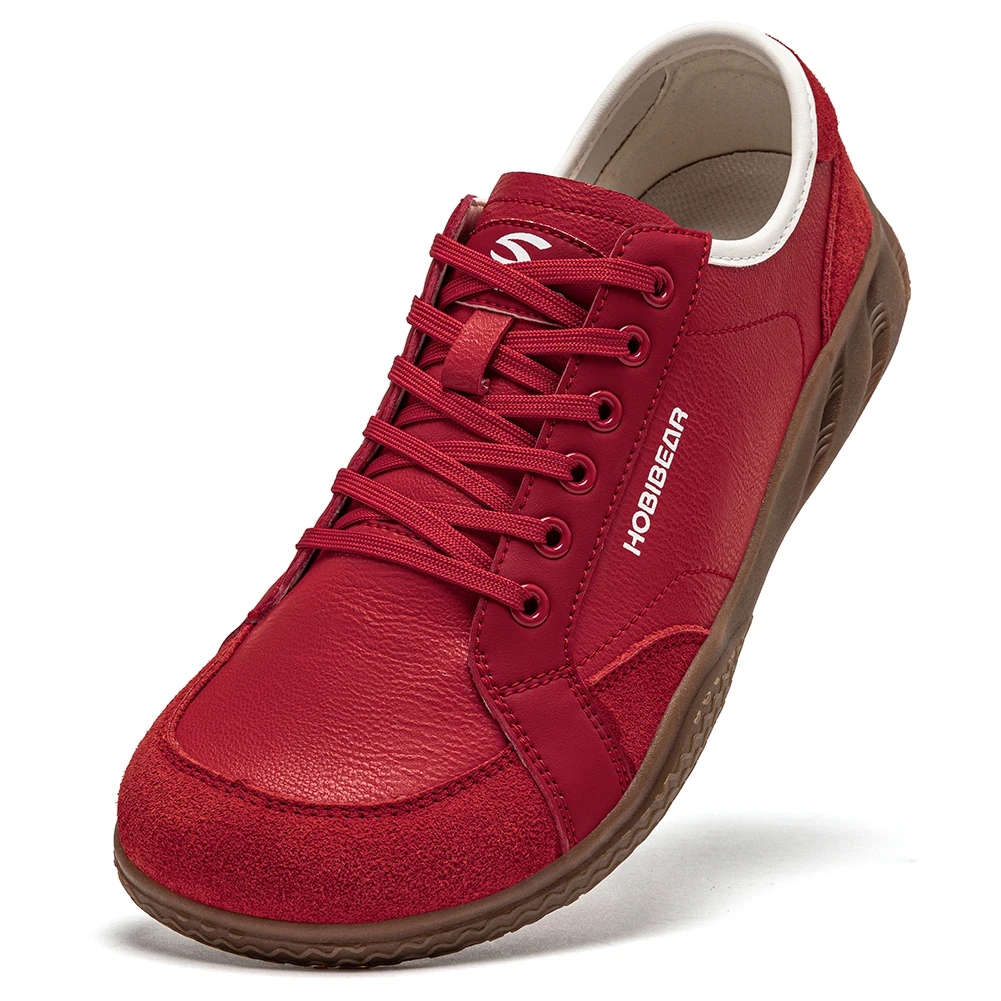 HOBIBEAR Barfußschuhe für Damen und Herren, breiter Zehenbereich, leichte Turnschuhe, lässige, farblich abgesetzte Wanderschuhe aus Kunstleder – Detail 10