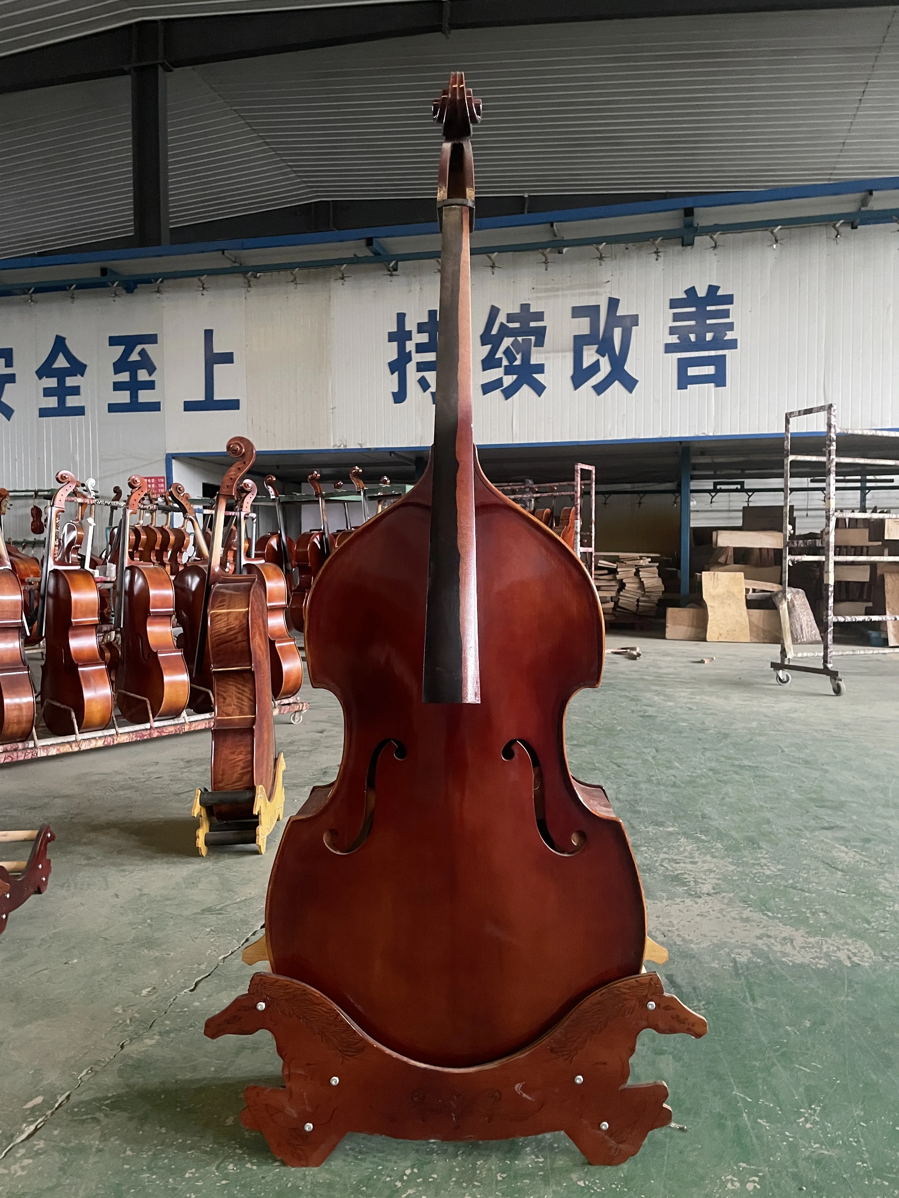 Professional Handmade Vertical Violin, Tiger Pattern, Full Solid Wood, 4-string, 1/4 All Accessories