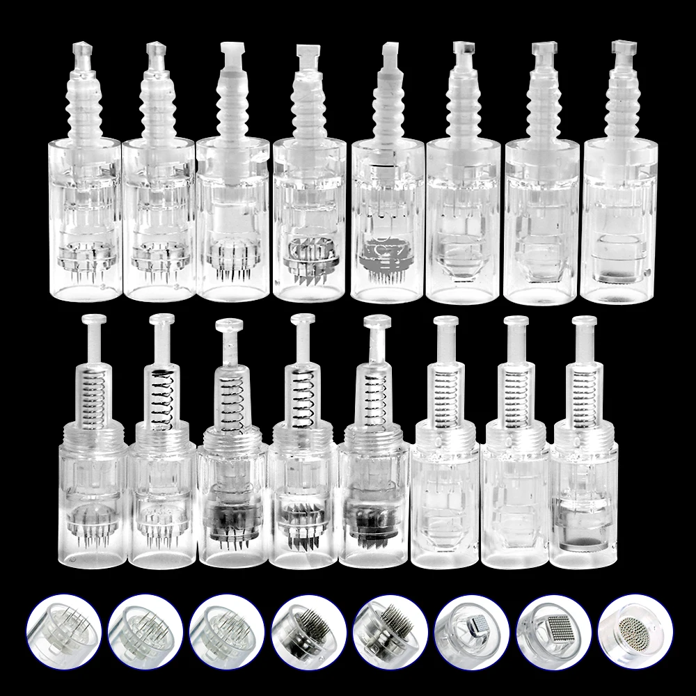 100-agulhas-de-substituicao-para-derma-pen-de-12-36-pinos-cartuchos-de-microagulhas-tipo-baioneta-e-rosca-para-tratamento-de-pele-com-microagulhamento-automatico