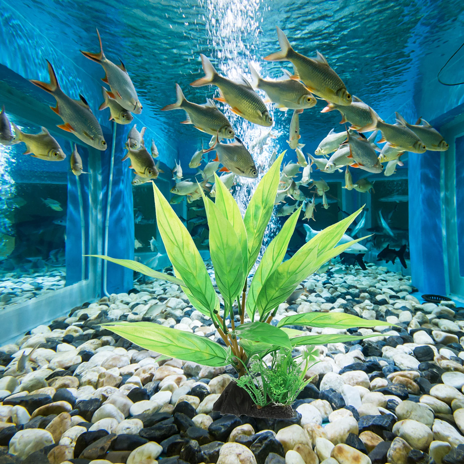 

Aquarium Plants Decorations Realistic Fish Tank Plant Fake Green Watergrass Ornament Supplies Accessories for Betta Fish