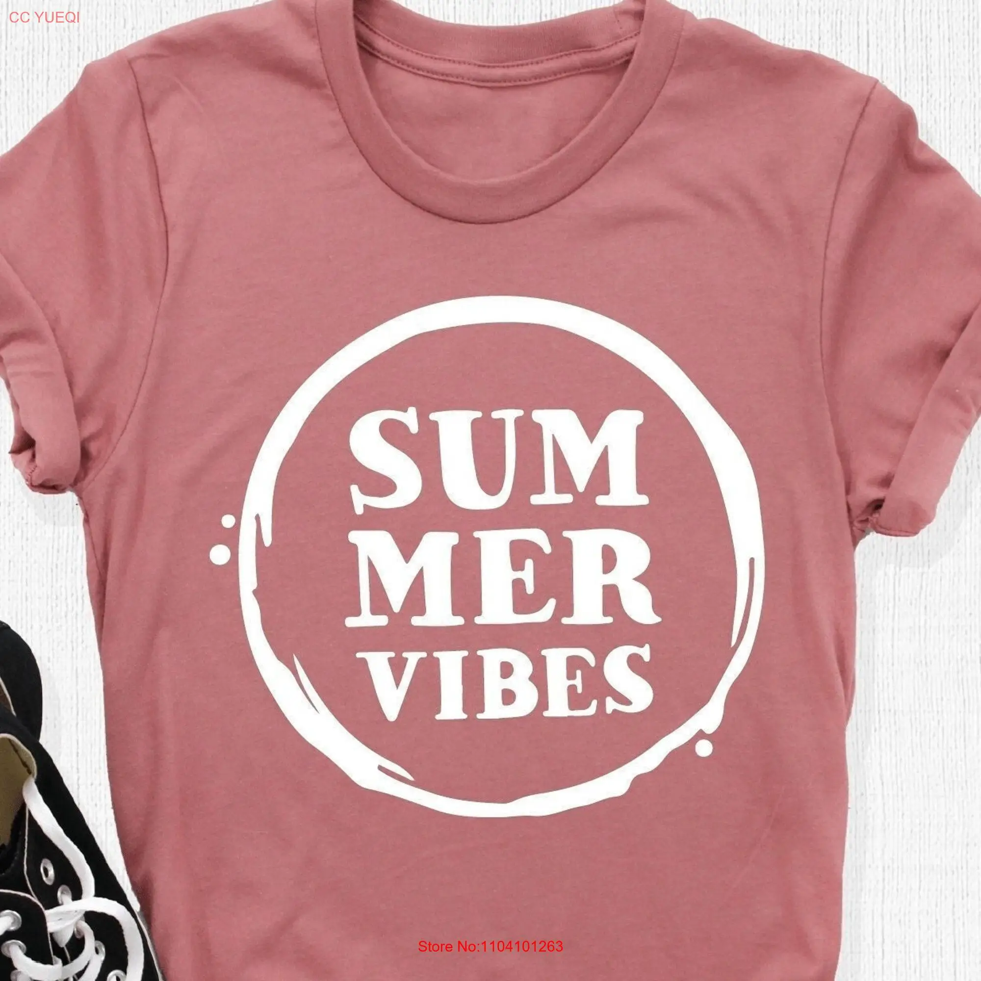 Summer Vibes T Shirt Beach Vacation s Family long or short sleeves