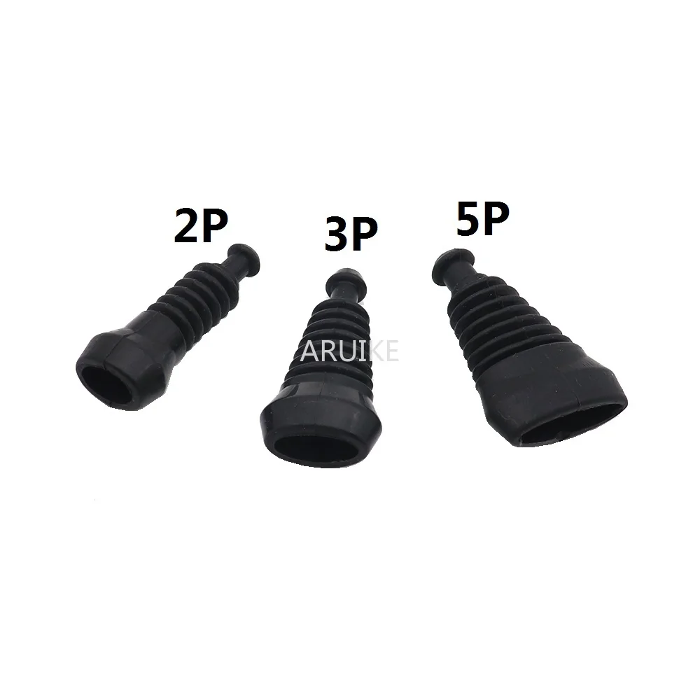 

5sets 2pin 3pin 5pin Superseal Connector Black Rubber Boot Cover Cap for Tyco AMP 1.5 1.8 Series Connectors