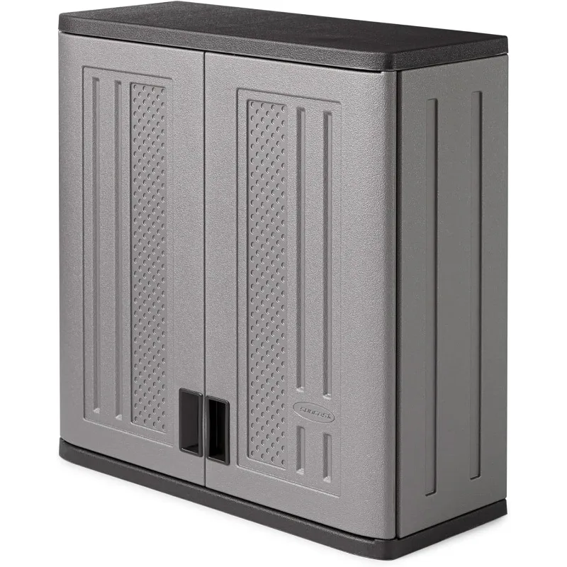 

4 Cubic Feet Resin Single Shelf Garage Wall Storage Cabinet, Platinum