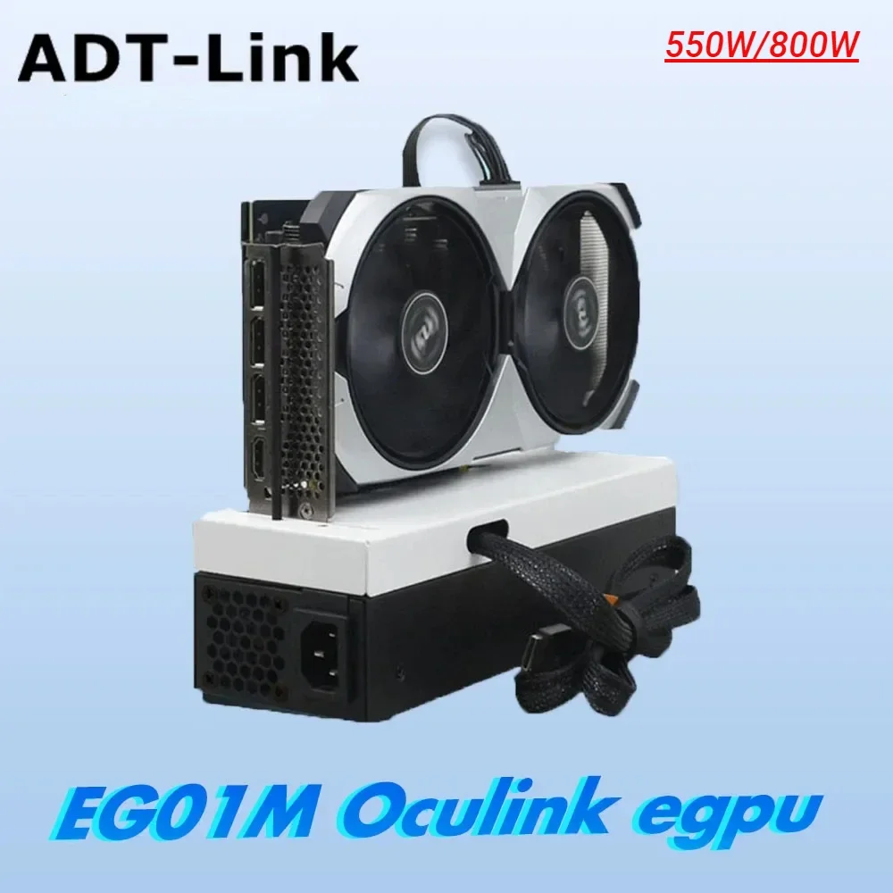 EG01M Oculink M2 Laptop External Graphics GPU Dock 64Gbps Gen4 550/800W Portable Thinkbook Mini PC Notebook Graphics Card Gaming