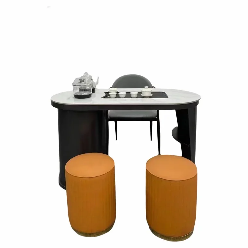 

FG10Small apartment rock slab balcony small tea table office meeting guest Italian minimalist rock slab household tea table