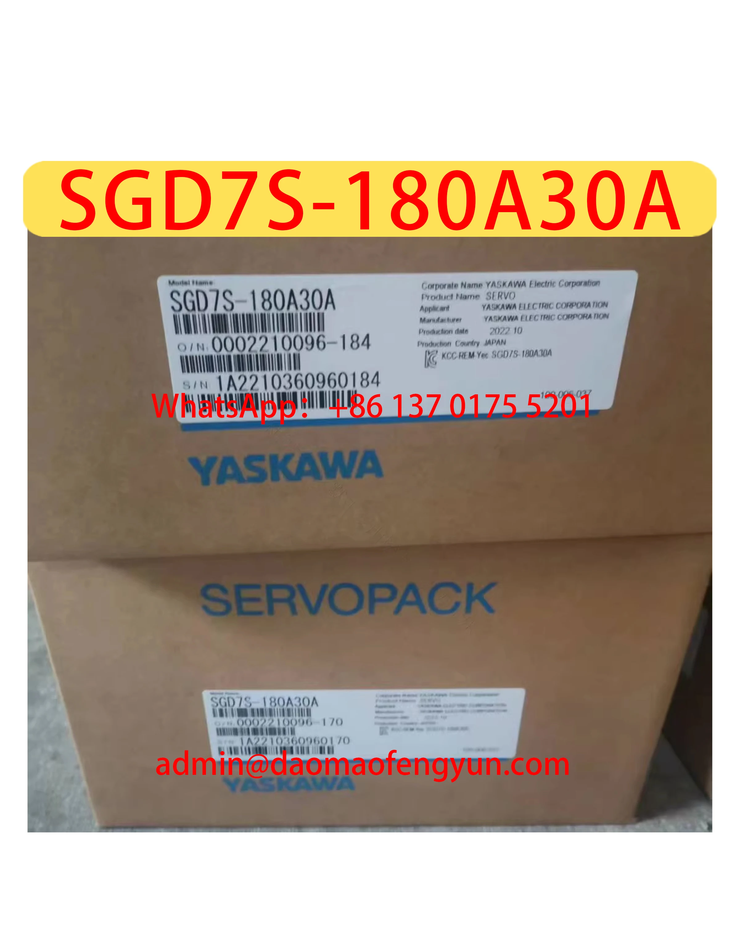 SGD7S-180A30A Brand New Servo Drive Original Genuine，Fast Shipping