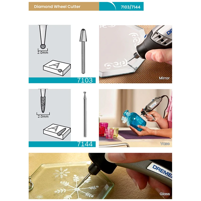 Imagem -05 - Ferramenta Dremel Engraving Cutter Acessório Rotativo Carving Bit High Velocidade Cutter 105 106 107 108 111 117 191 7103 7105 7122 7134