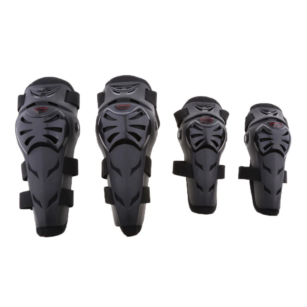 4Pcs Motorcycle Knee Elbow Motocross Knee Shin Guard Pads Protective Gear for Adults