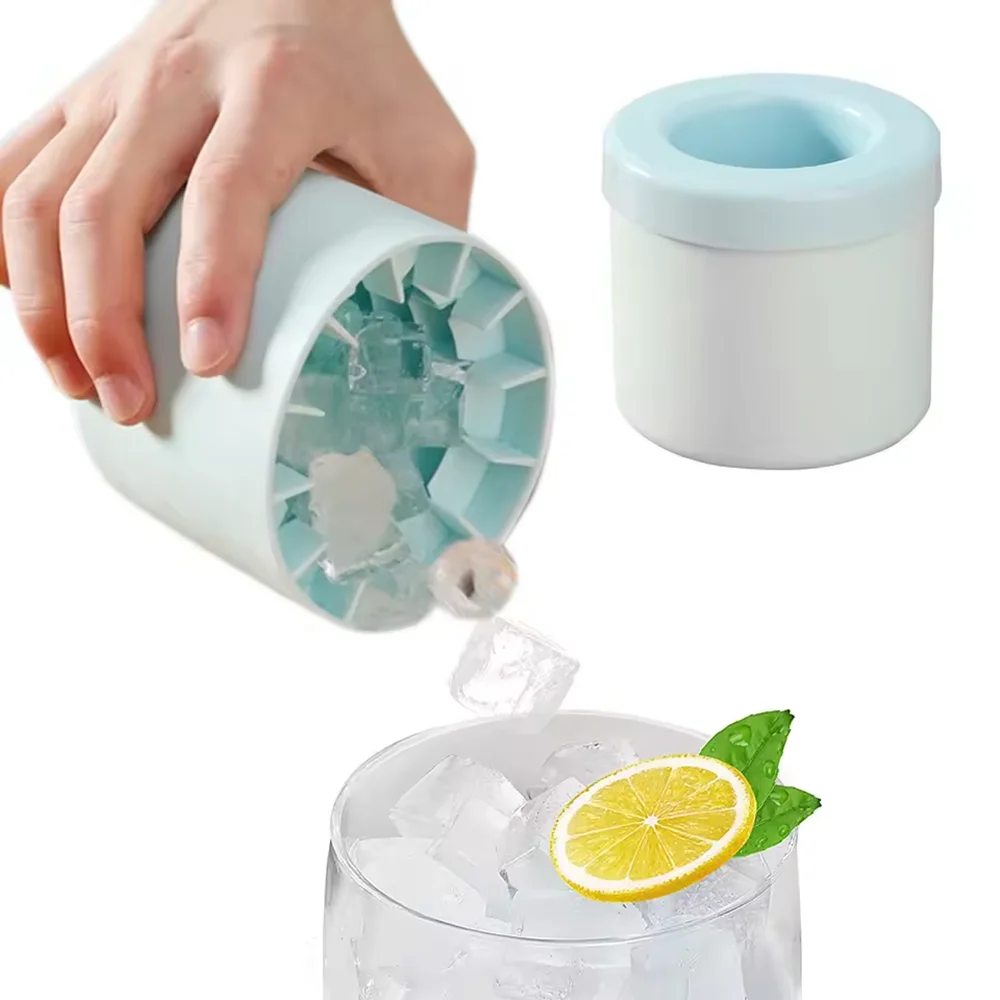 Molde para cubitos de hielo cilíndrico para el hogar, bombillas para cubitos de hielo de whisky, molde para hielo de silicona de calidad alimentaria, herramientas para hacer bolas de cubitos de hielo