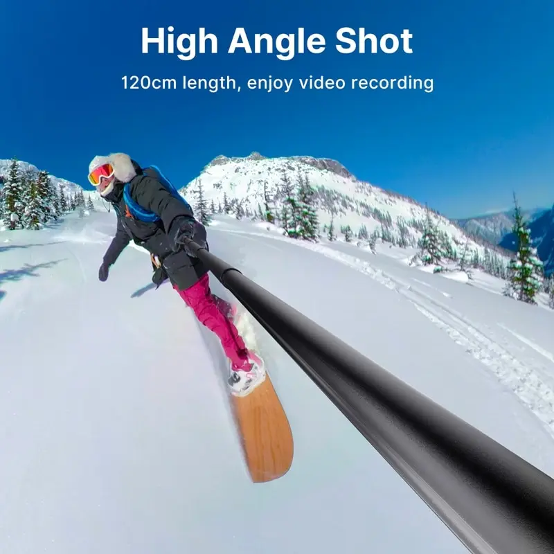 Ulanzi MT-57 MT-58 80/120cm Invisible Selfie Stick for Insta360 for Gopro for Dji Hand Grip Extension Rod Tripod Action Camera