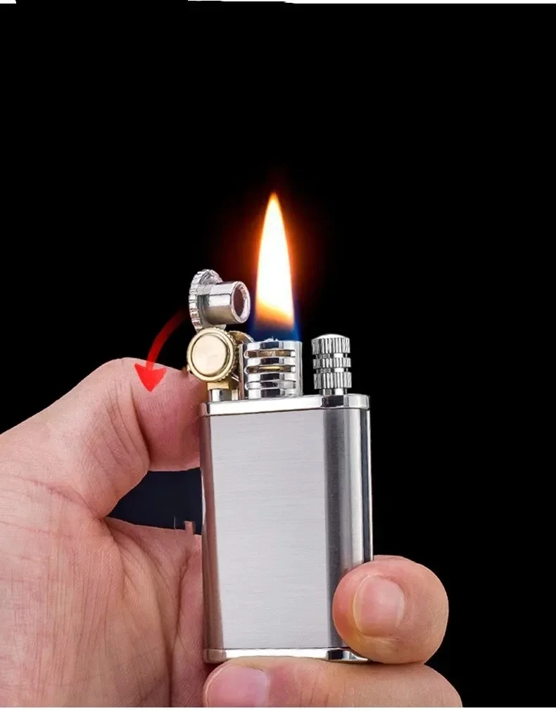 Neues Leader-Feuerzeug mit zehntausend Zündhölzern, doppelter Verwendung, personalisiert und kreativ, winddichtes Feuerzeug, kleines Werkzeug, Geschenk für Männer. – Detail 4